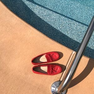 Isaac Mizrahi Leather Driving Moccasins Like New